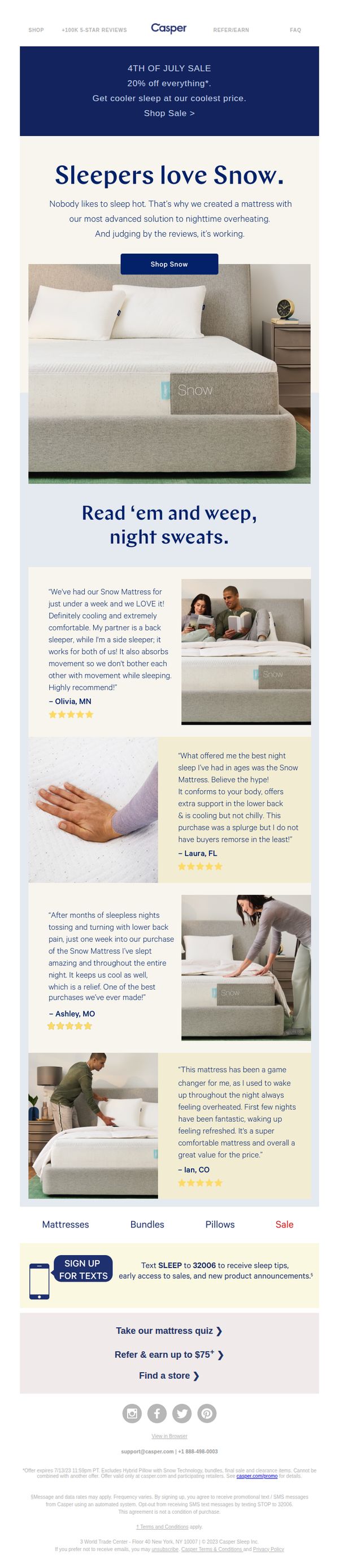 7. Critics are raving about cooler sleep.