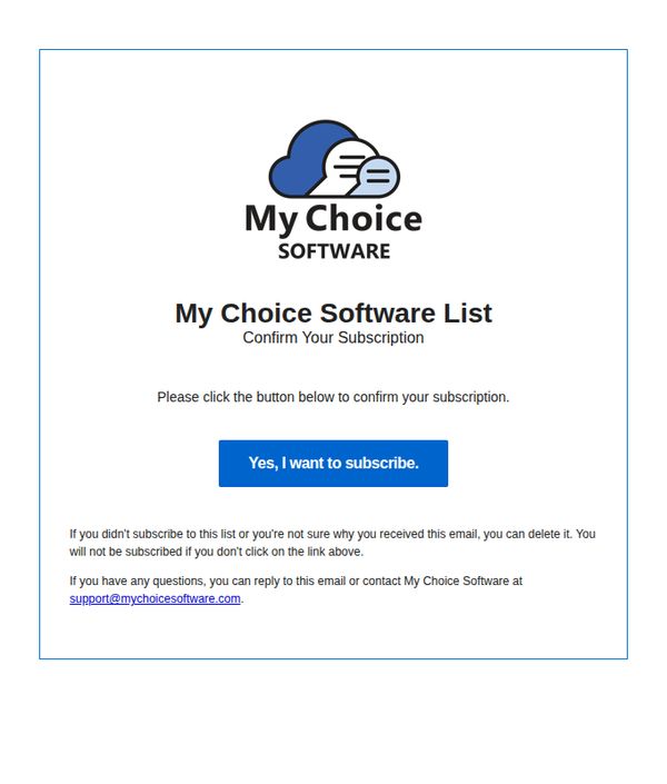 My Choice Software