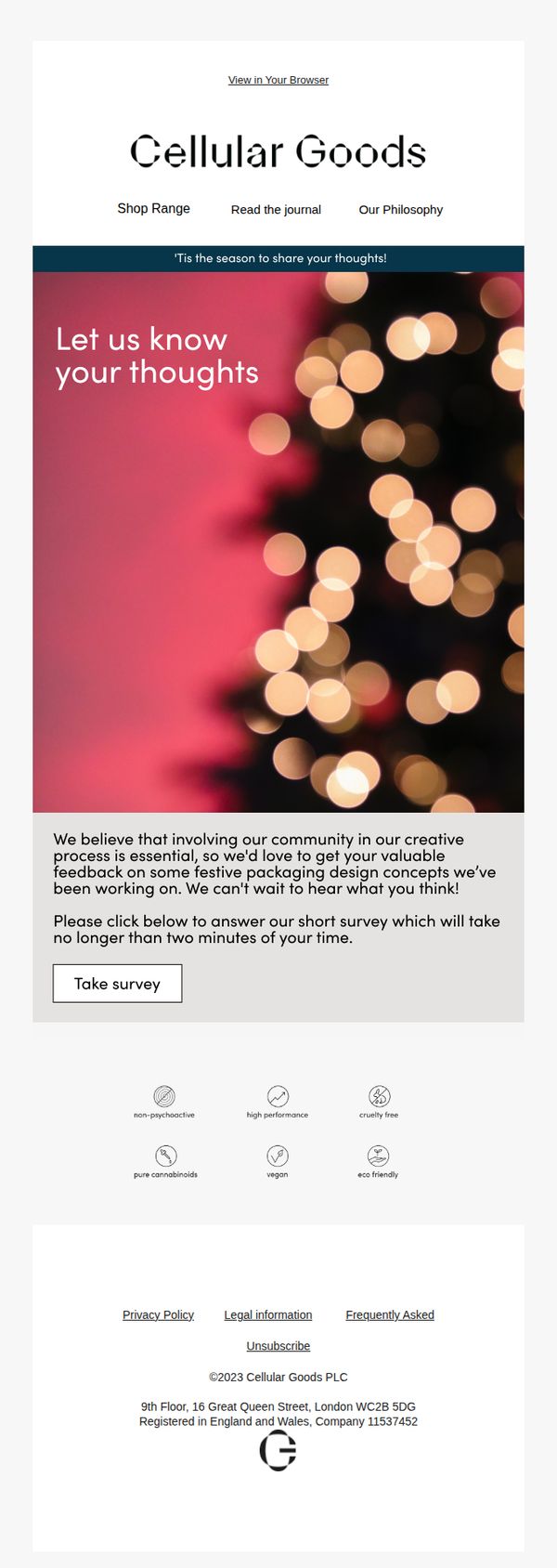 6. Cellular Goods: Festive gifting – we’d love your thoughts