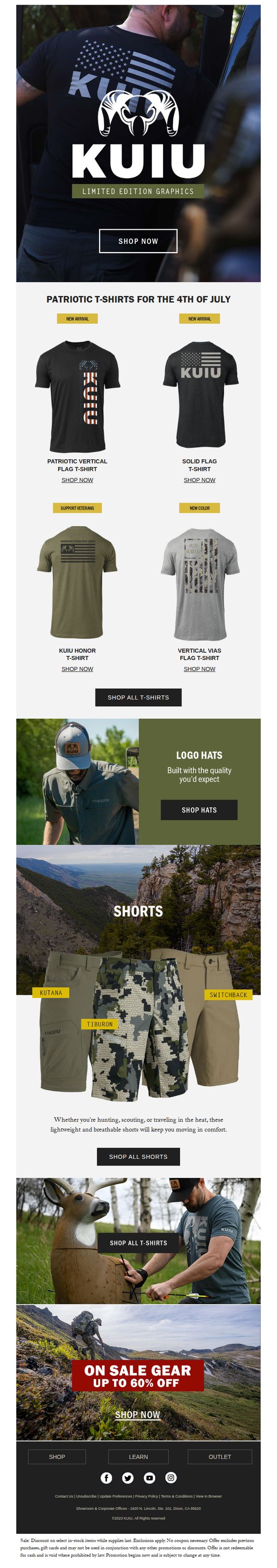 10. Kuiu: Summer Patriotic T-Shirts