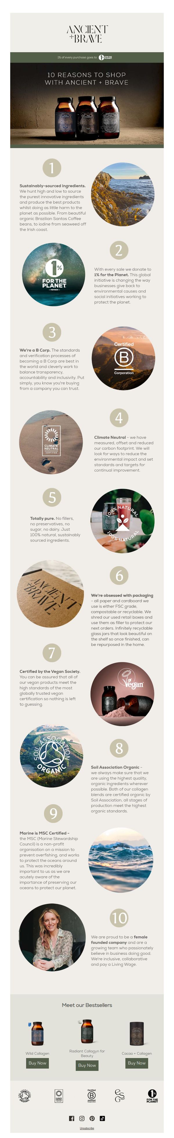8. Ancient + Brave: Want to think, feel and look your best?