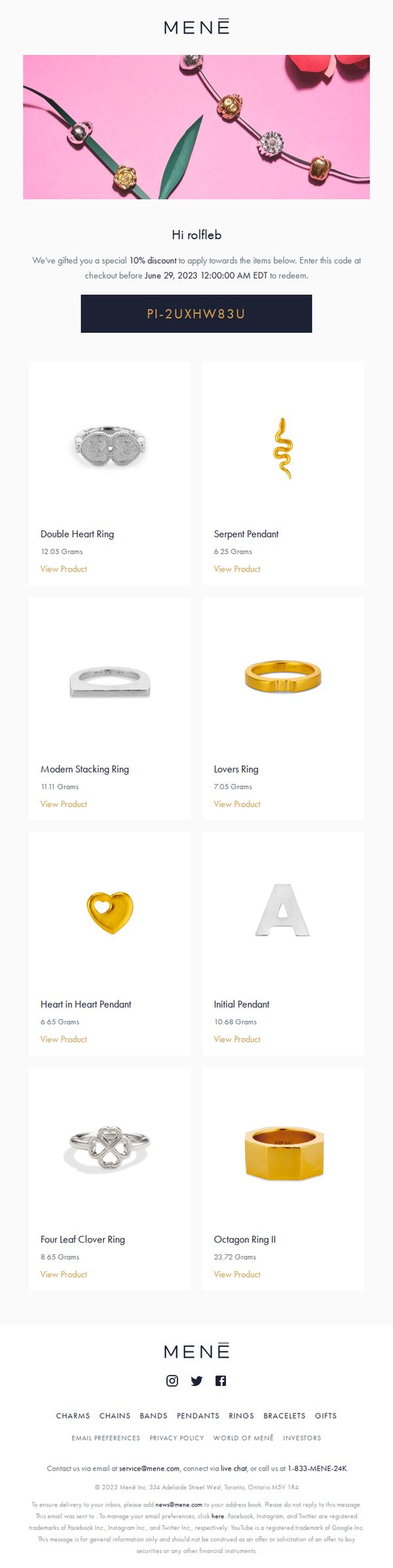 9. Menē: Special Menē gift