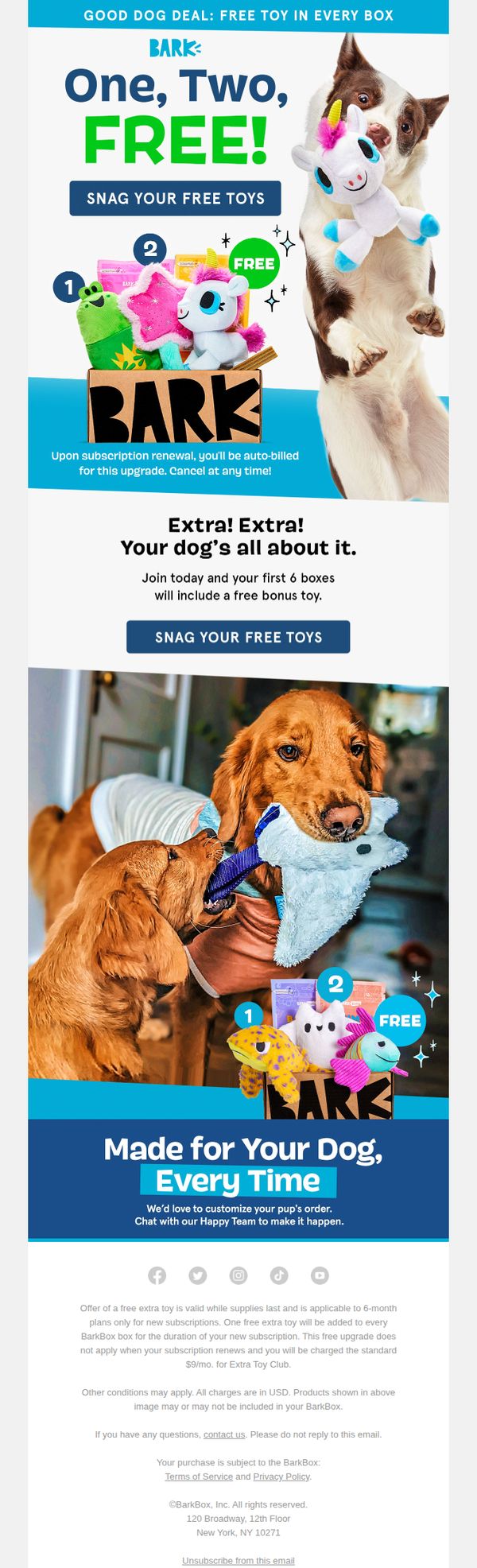 10. Bark Box: A FREE Toy In Every Box ✨
