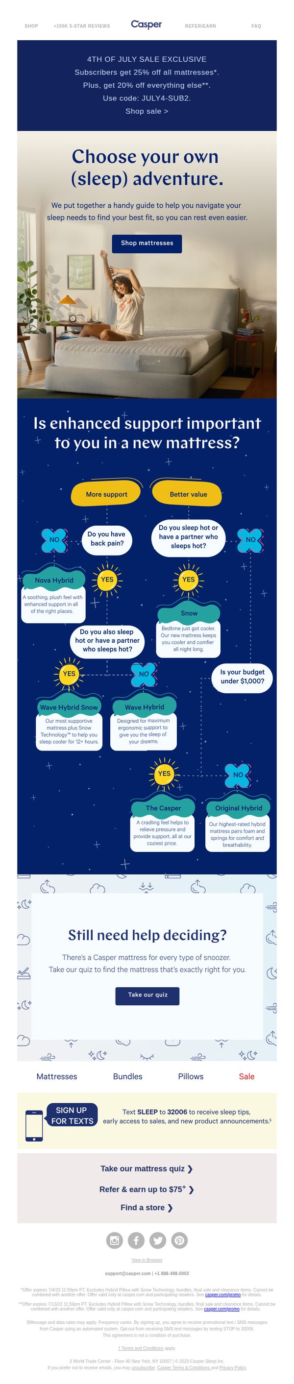 10. Choose your ideal snooze with 25% off mattresses!