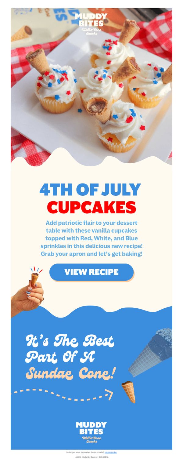 7. Red, White, & Blue 4th of July Cupcakes!