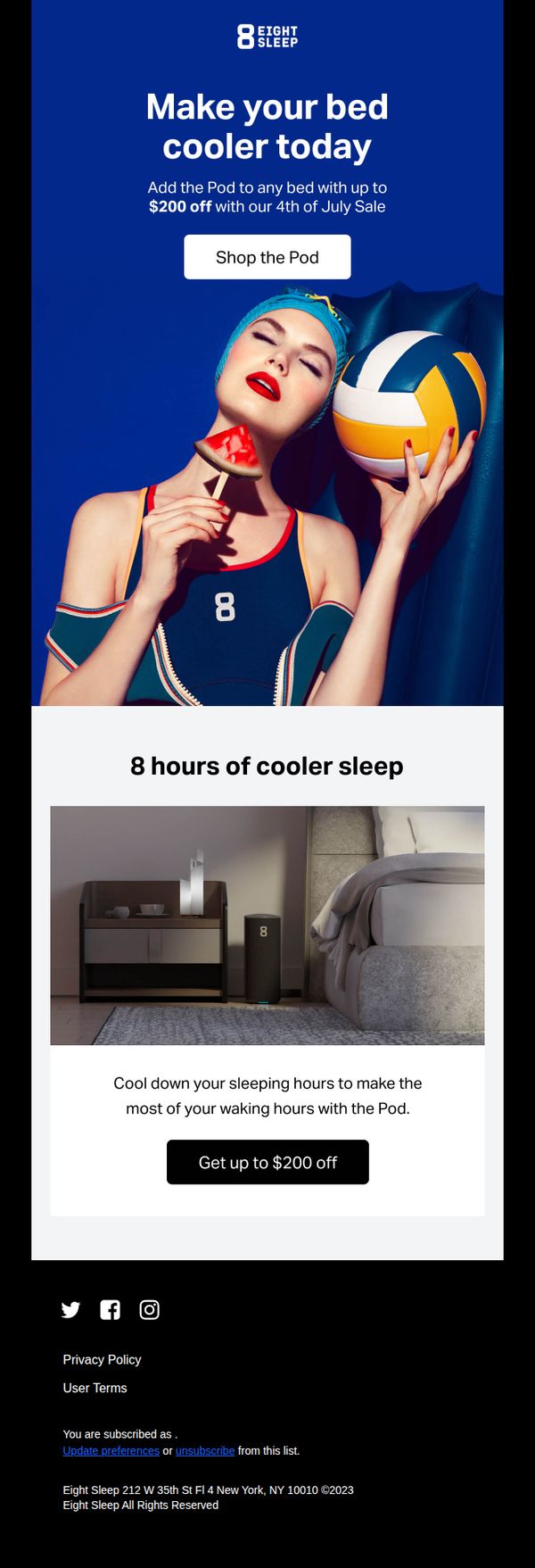6. Eight Sleep: Save $200 with our 4th of July Sale