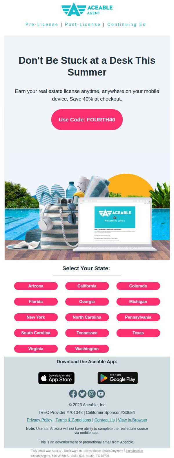 8. Ditch the desk with Aceable's mobile real estate courses