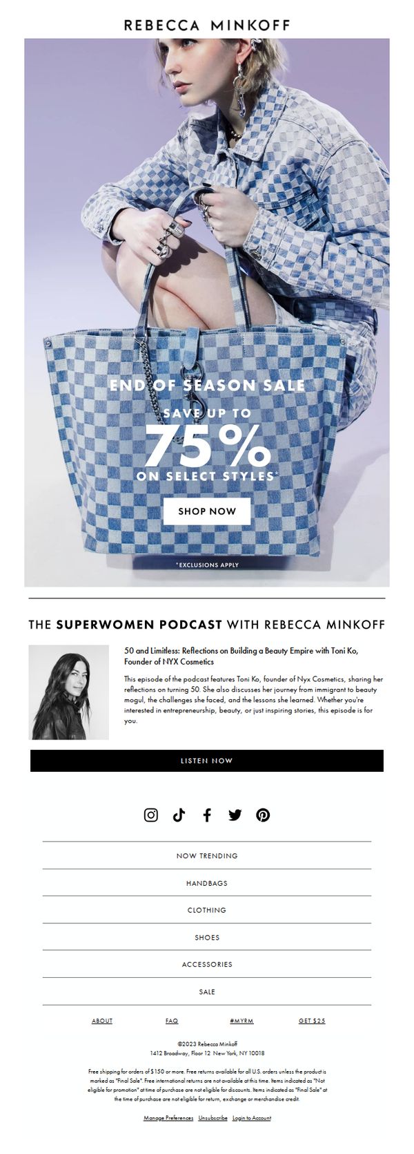 6. Rebecca Minkoff: Happy 4th of July! Celebrate With Up 75% Off!
