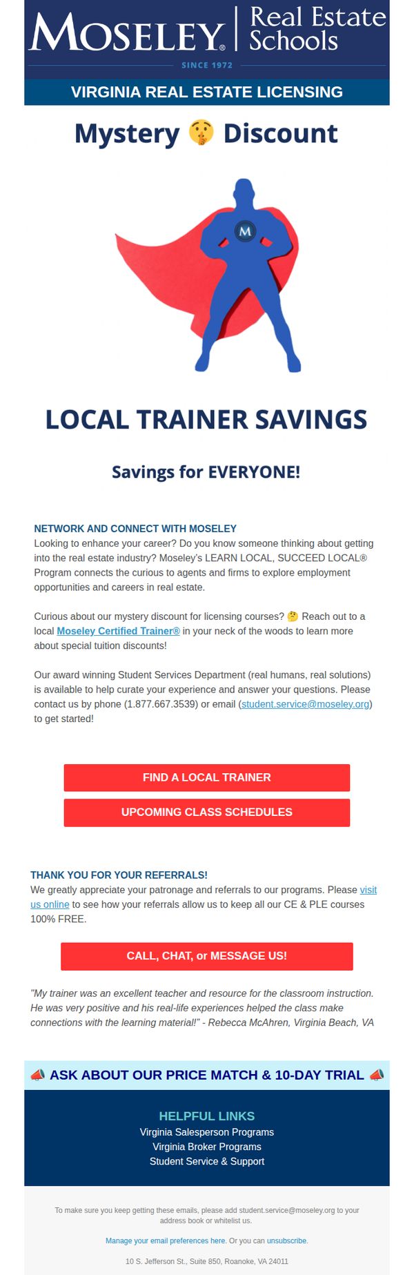 Moseley Real Estate Schools