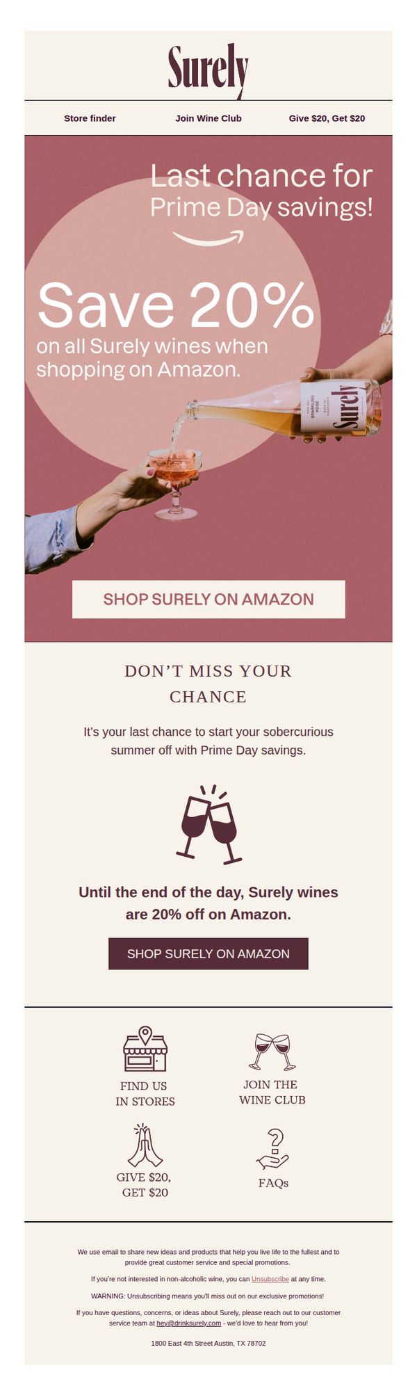 7. 20% off ends tonight