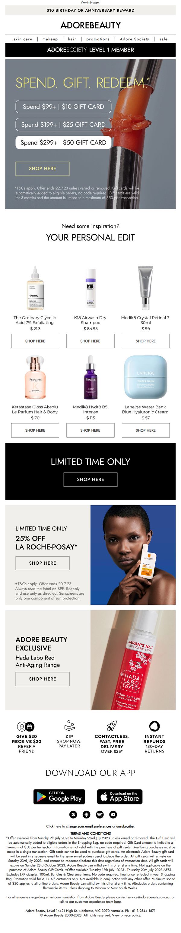 10. Adore Beauty: Don't miss out on a $50 gift card*