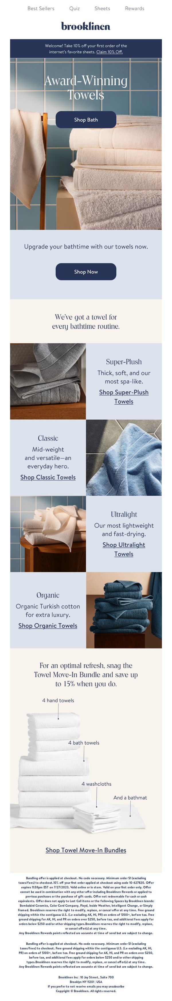 6. Brooklinen: Pamper Yourself with Our Bathroom Essentials