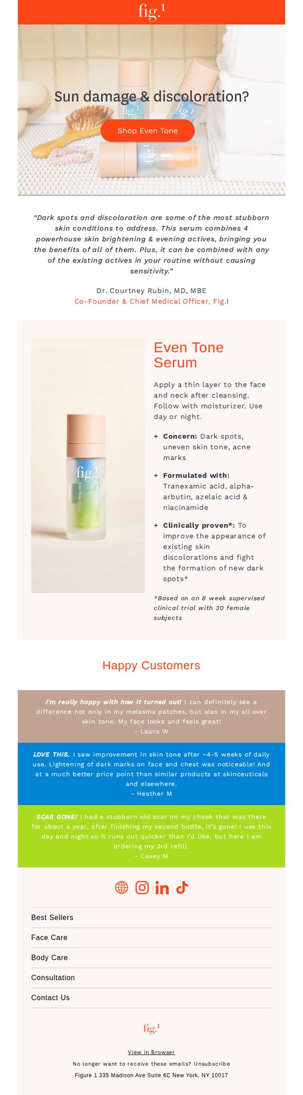 7. Your solution to sun damage & acne marks