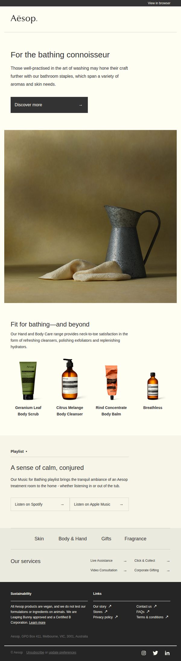 10. A bespoke soak