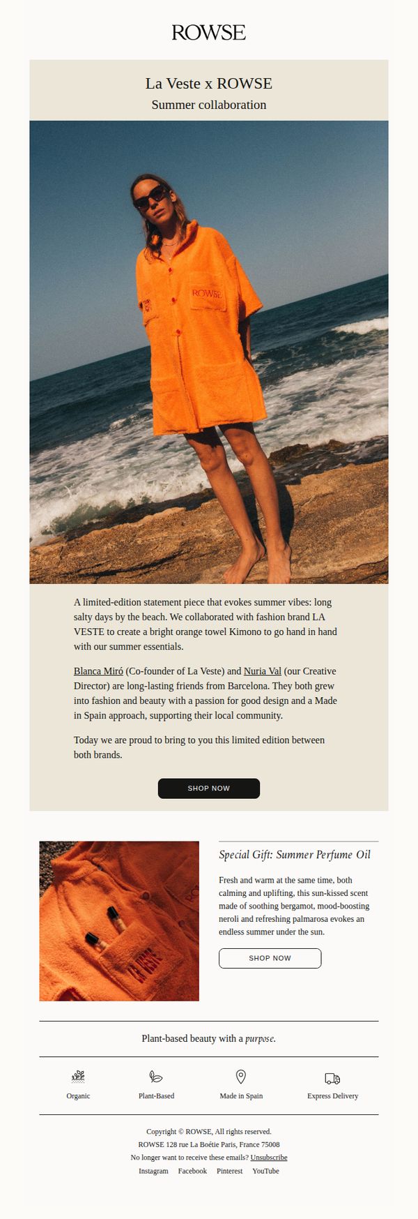 9. Summer collaboration: La Veste x ROWSE