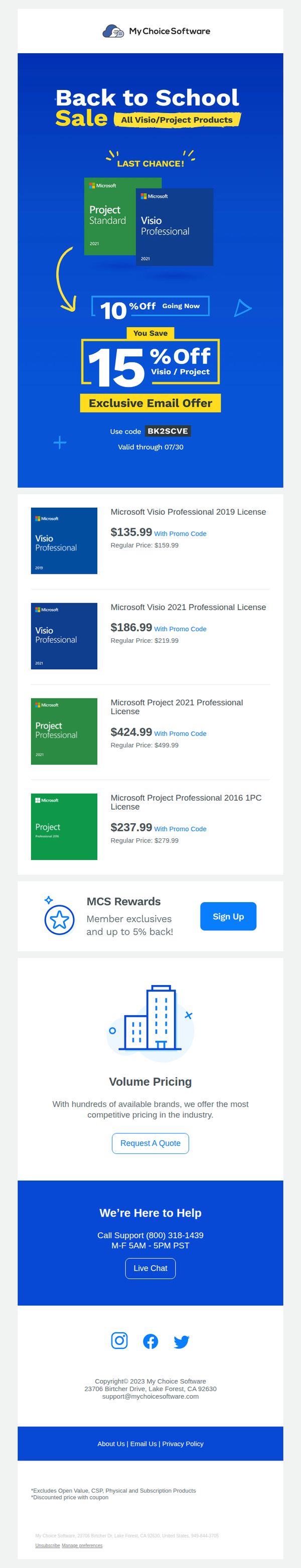 7. My Choice Software: 👉Last Call! 15% Off Visio and Project Ends TODAY!
