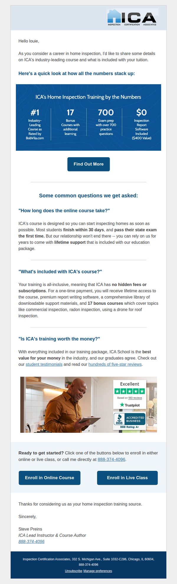 9. Why ICA is the best value in the home inspection industry