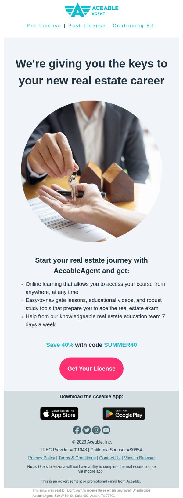 7. AceableAgent can help get you from real estate student to real estate agent