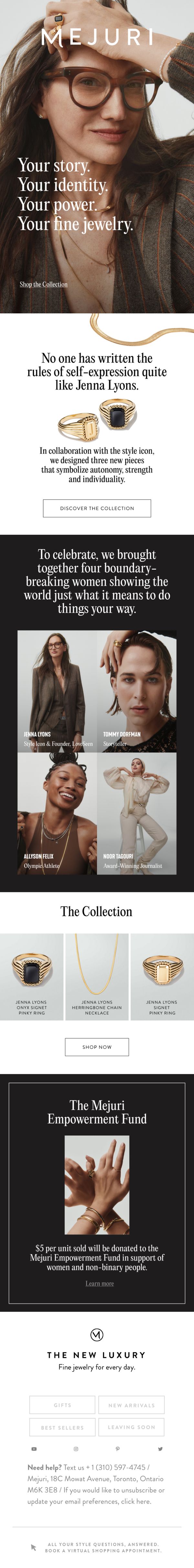 8. Introducing Mejuri & Jenna Lyons