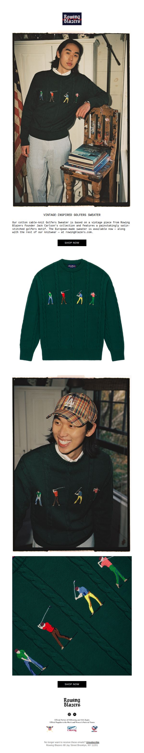7. Vintage-Inspired Golfers Sweater 🏌️
