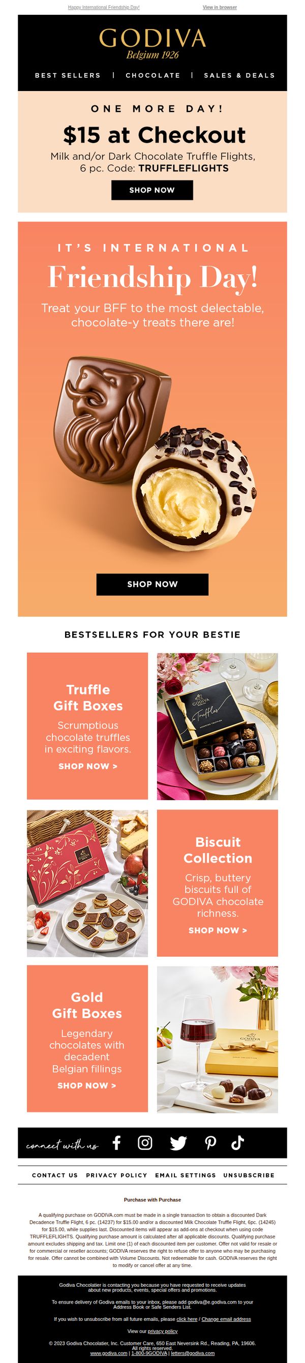 10. GODIVA: Friends get friends GODIVA