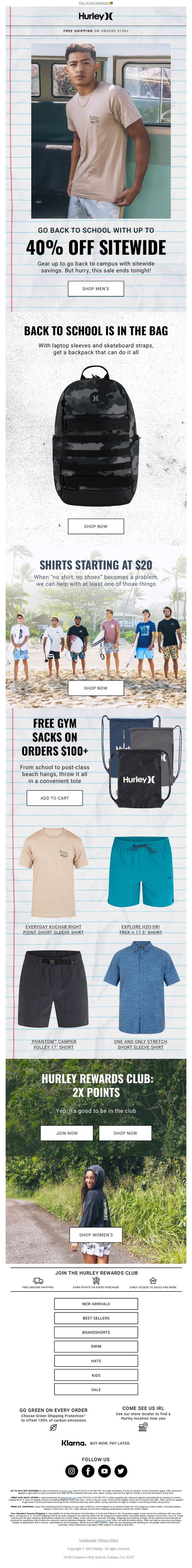 7. Last day for up to 40% off for back to school