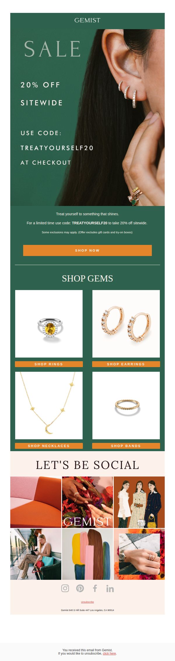 8. Treat yourself to 20% OFF