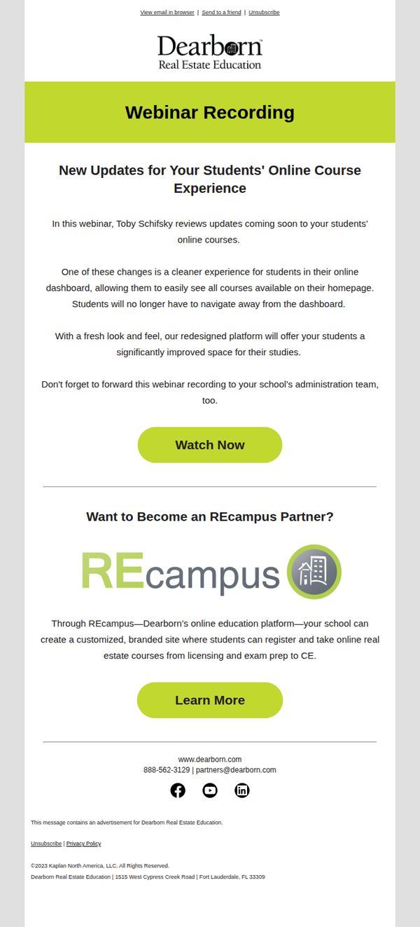10. Updates to Your Students' Online Courses