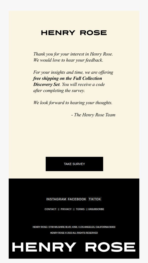 8. Henry Rose: Tell us...