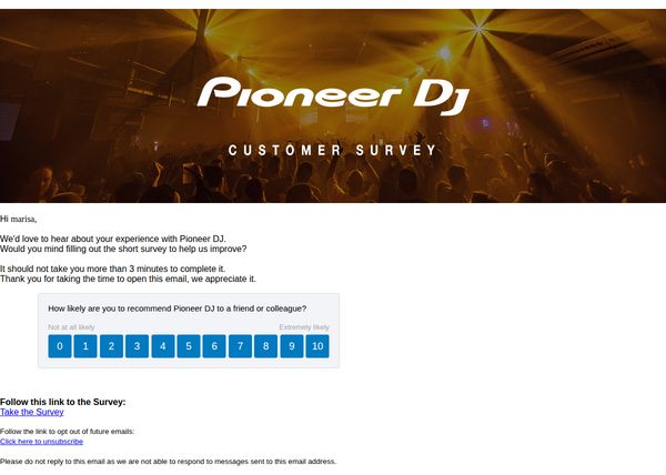 9. A quick question from Pioneer DJ – your feedback can make a difference