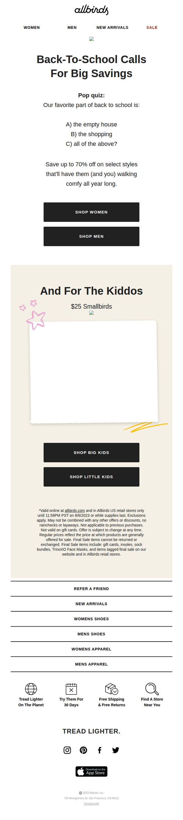 6. Up To 70% Off For Back To School