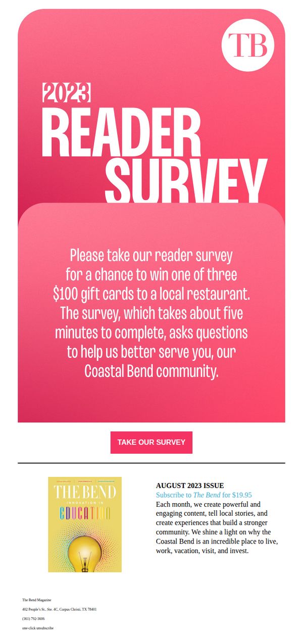 8. The Bend Magazine: Be honest, we can take it.