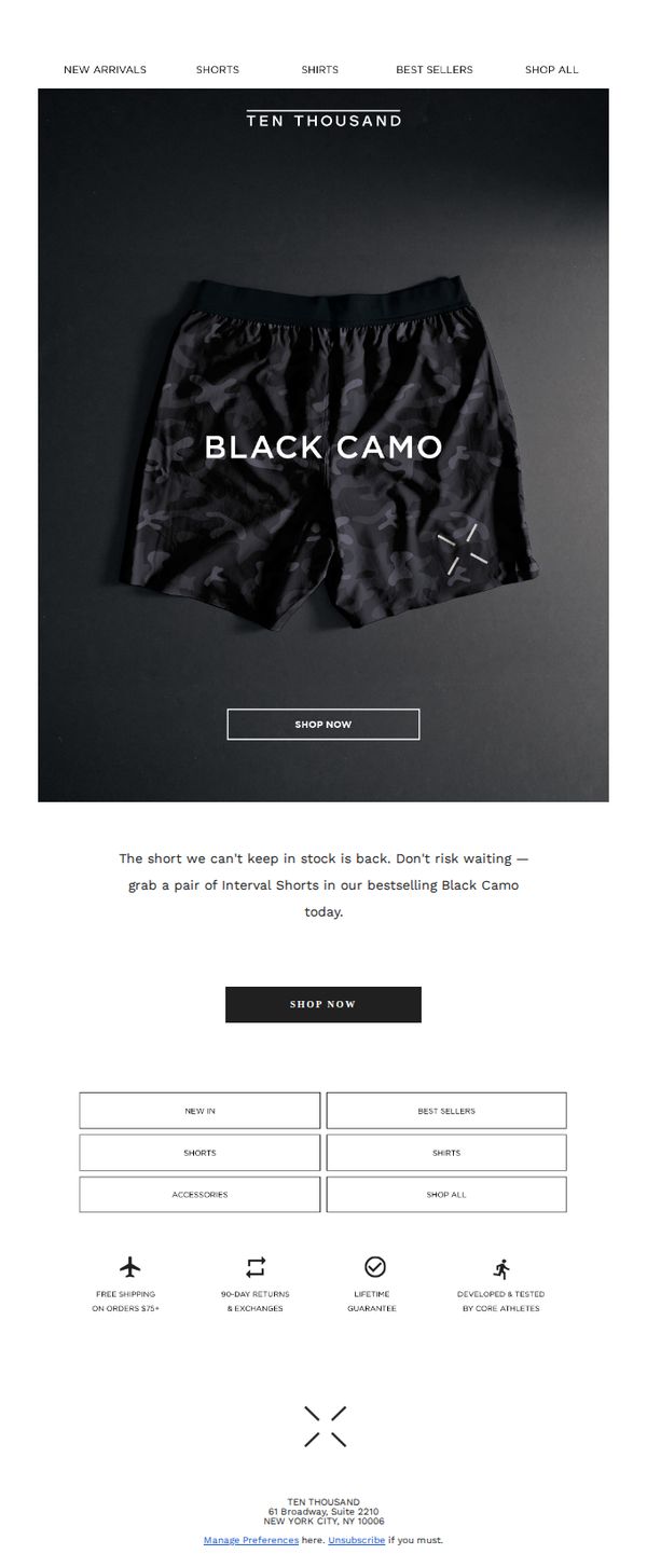 9. Ten Thousand: Black Camo Is Back