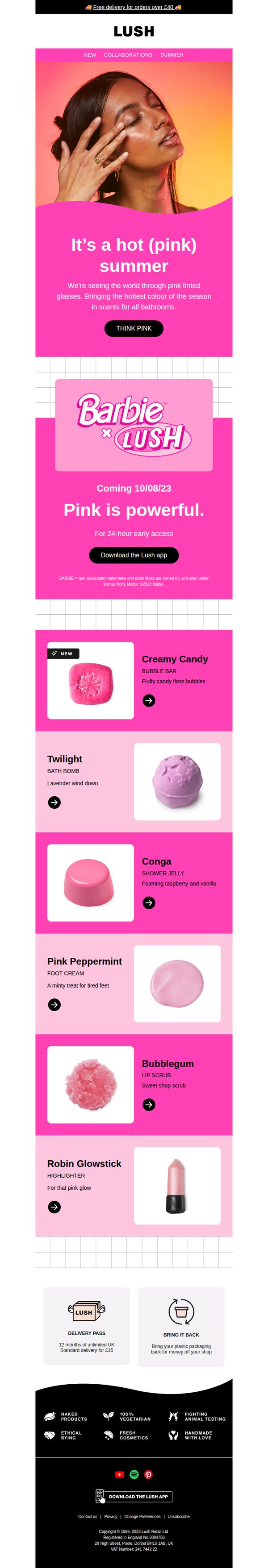 10. Lush - EN: Think Pink 💖