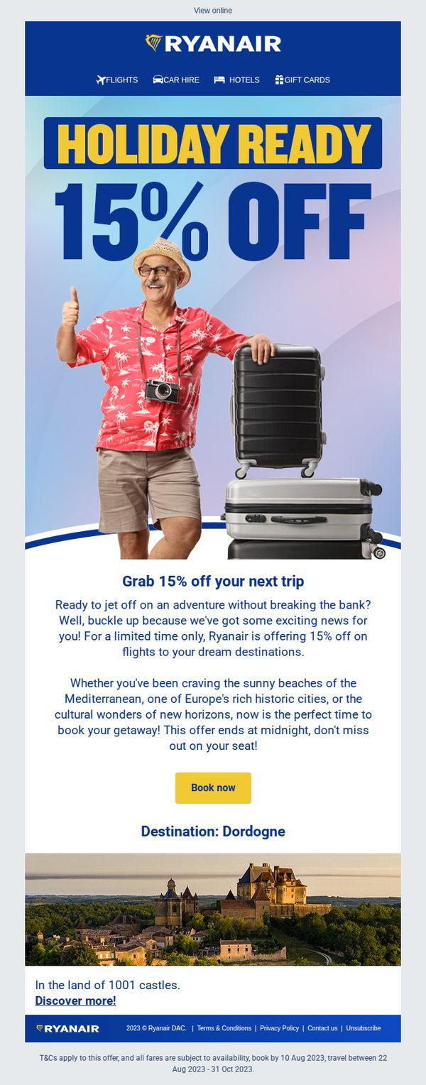 6. Quick, Ryanair is here with another amazing deal 📨