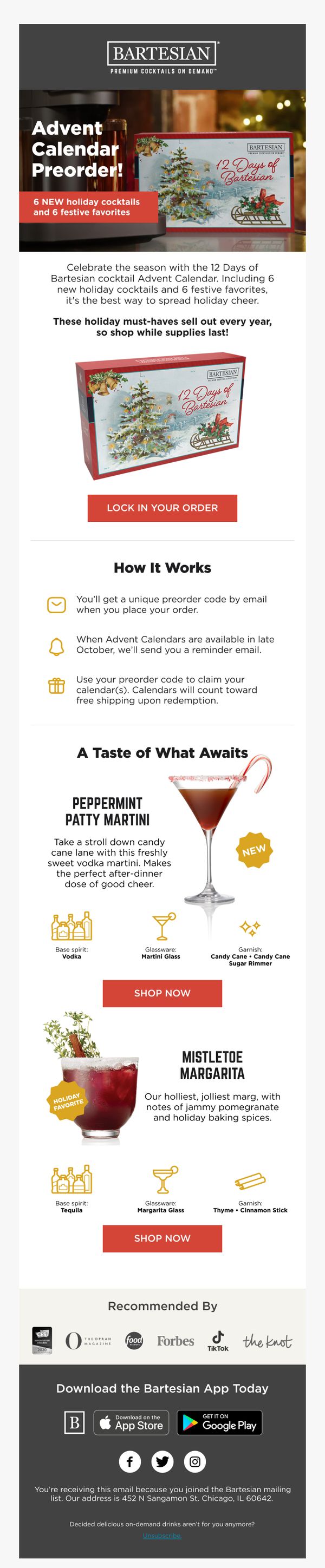 7. Bartesian: 🎁 Reserve Your 2023 Cocktail Advent Calendars Now!