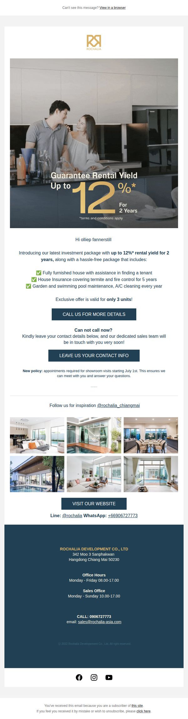 10. Unlock a 12% Rental Yield: Exclusive Investment with Rochalia