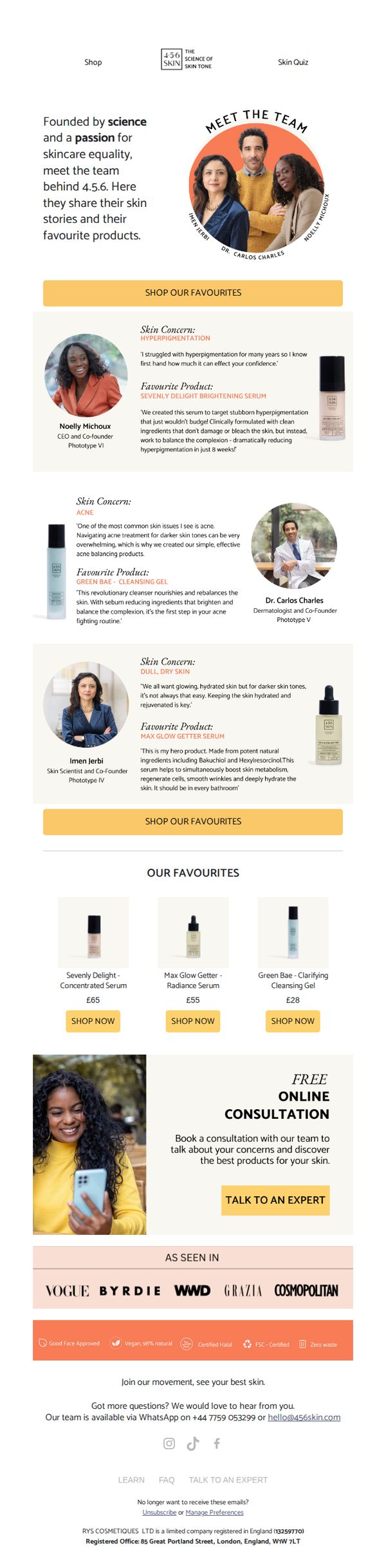 8. Meet the experts behind our skincare ✨