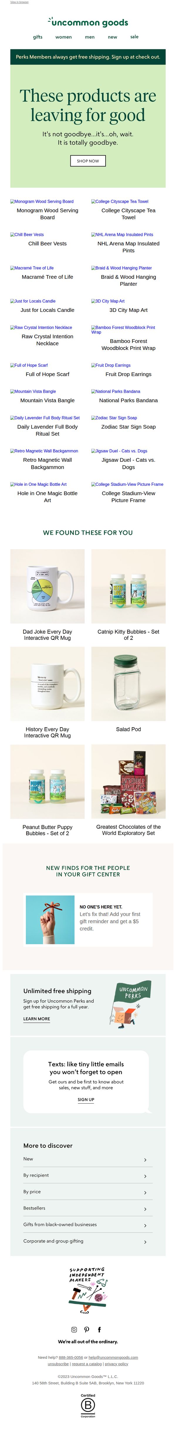 uncommon goods