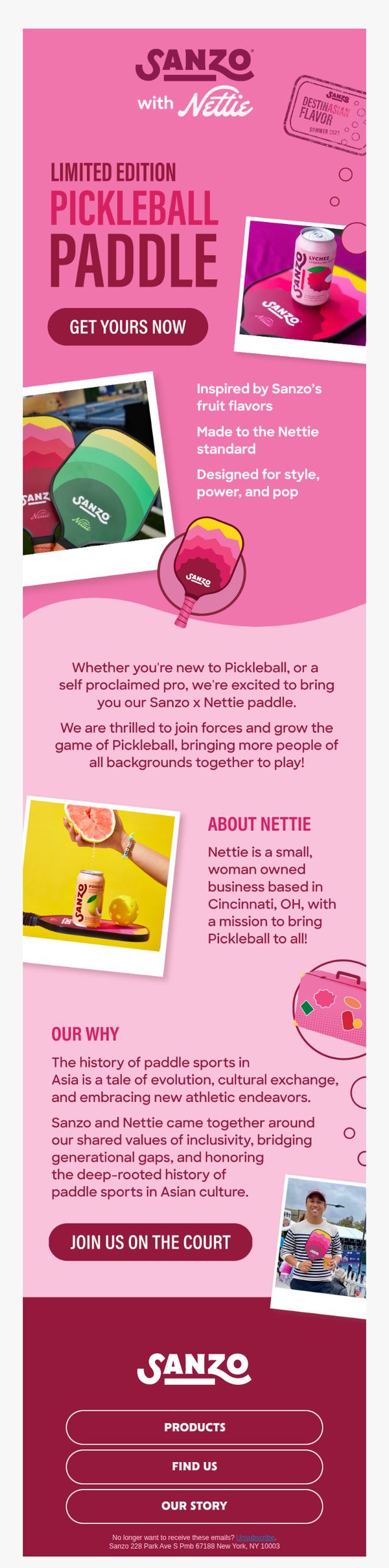 6. Sanzo: ICYMI: Sanzo X Nettie Pickleball Paddle 🏓