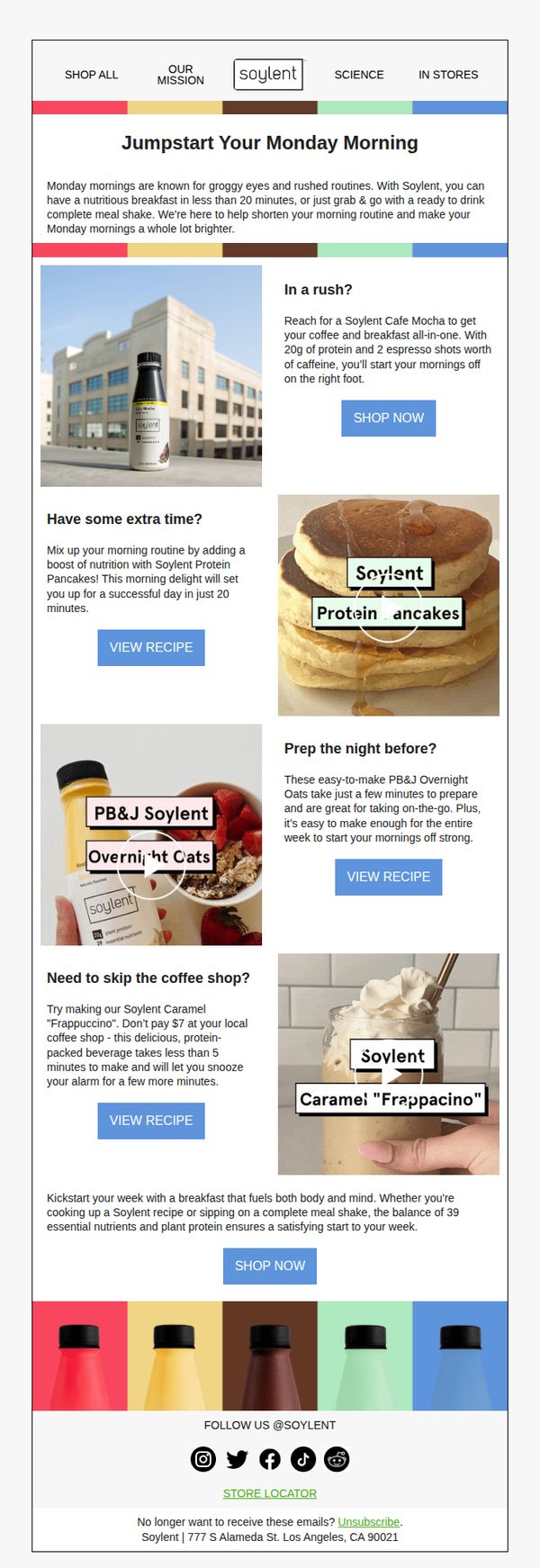 8. Shake up your Monday mornings with Soylent