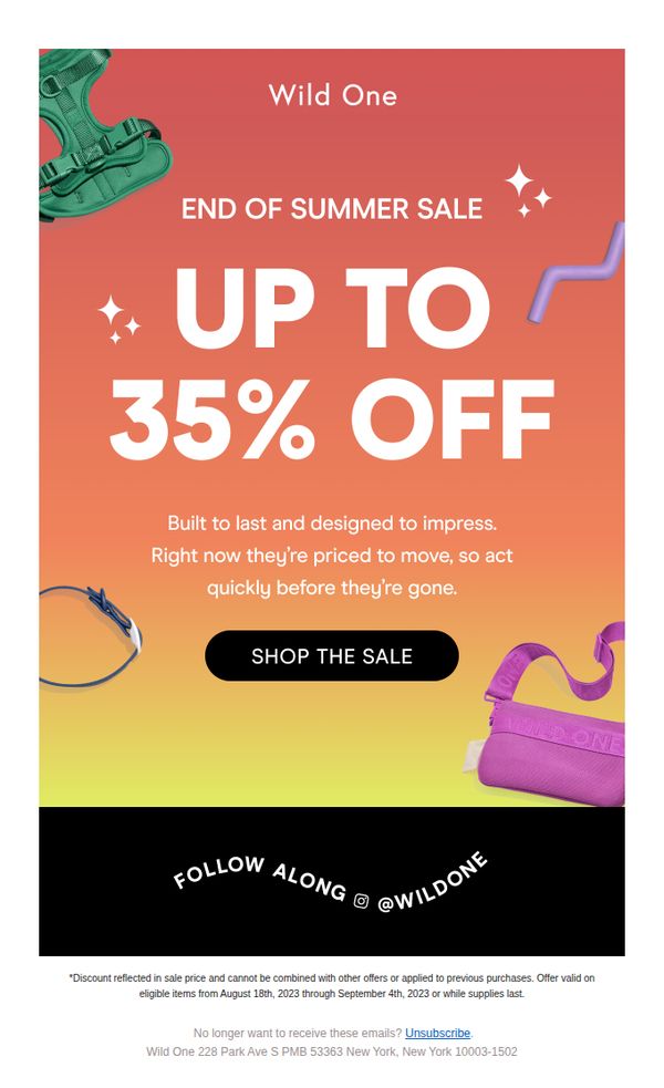 10. UP TO 35% OFF! ✨