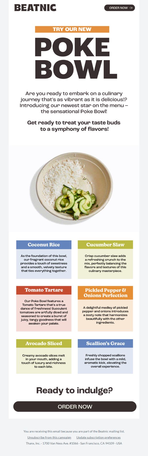 6. Beatnic: Explore a Burst of Flavors with our Poke Bowl!