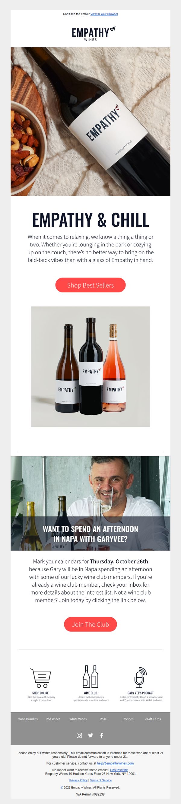 7. Empathy wines: Cheers to National Relaxation Day 😎