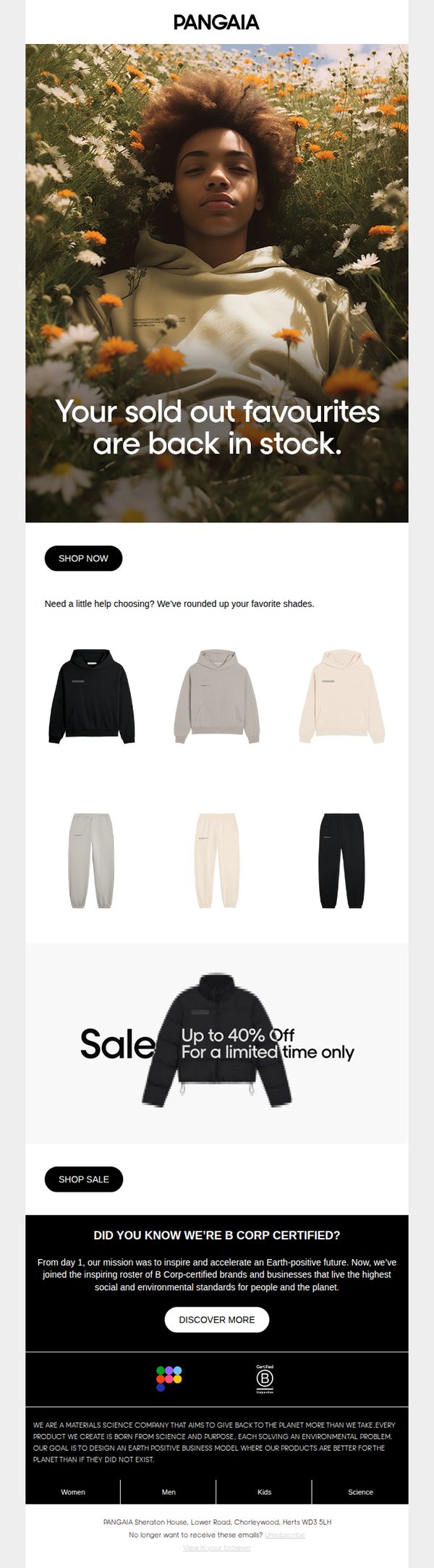10. Pangaia: Your sold out favorites are back.