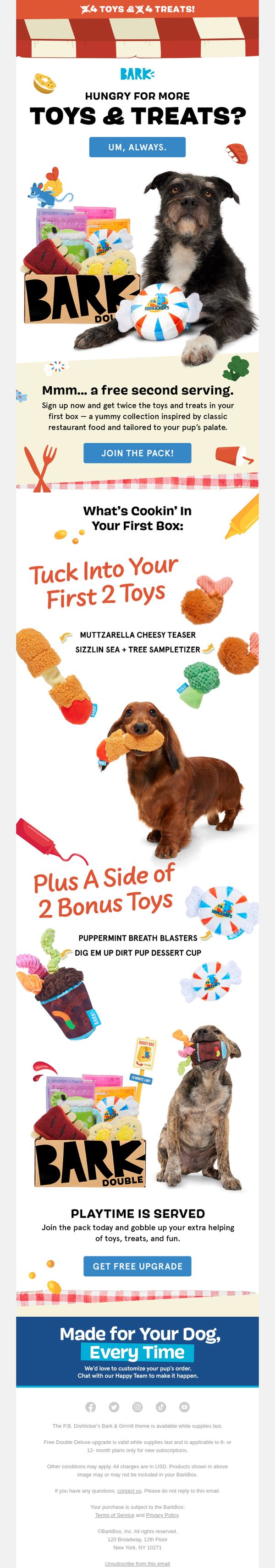 7. Bark Box: Your Order #463: 4 Toys & 4 Bags of Treats is ready!
