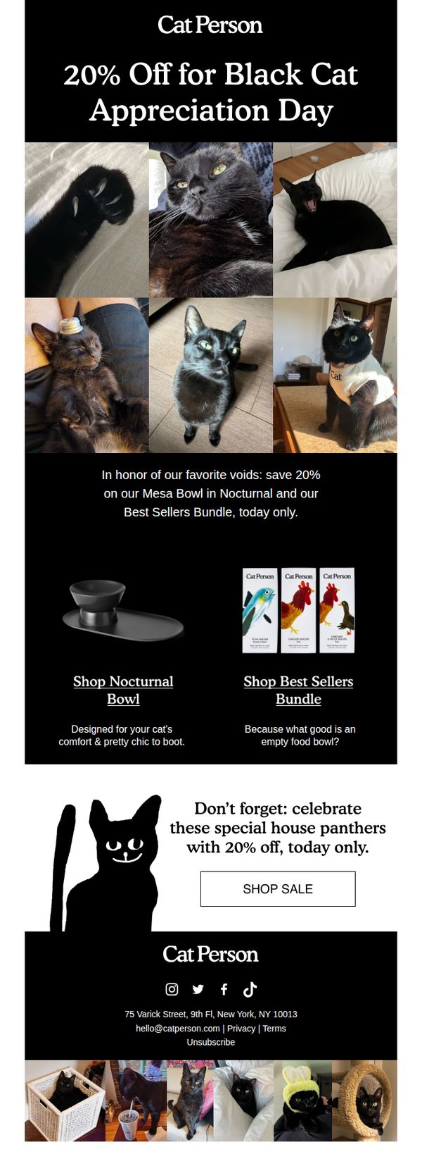 7. 20% off these best sellers for Black Cat Appreciation Day