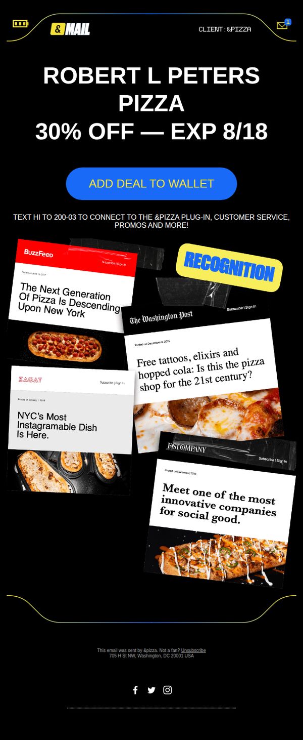 7. &pizza: &pizza: Robert L Peters Pizza