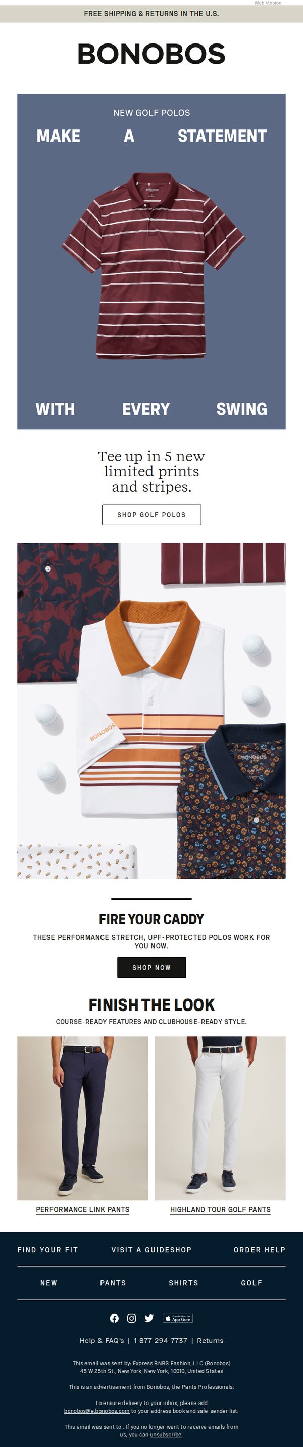 7. NEW GOLF POLOS: Unpack Your Golf Bag