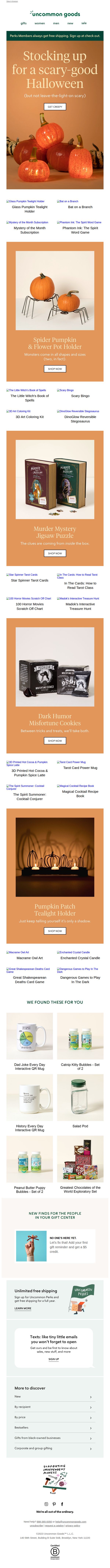 10. uncommon goods: Stocking up for a scary-good Halloween